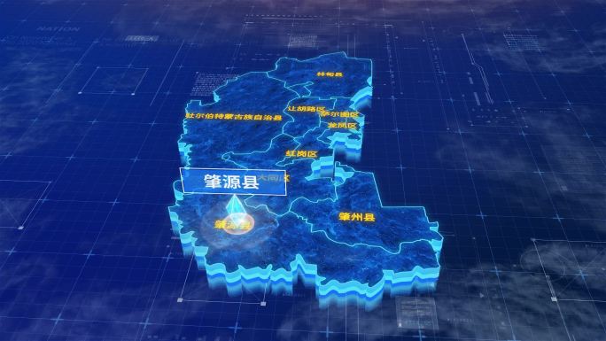 大庆市肇源县蓝色三维科技区位地图