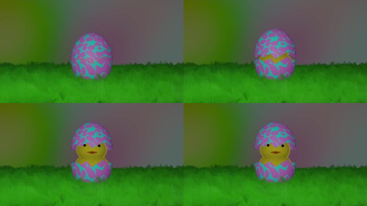 复活节彩蛋鸡