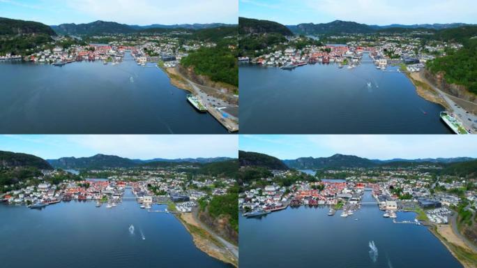 弗莱克峡湾挪威湾峡湾和滨海航空影像HDR HFR镜头