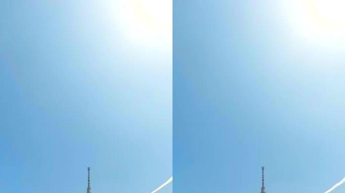 飞行表演队(蓝色动力)飞过东京的天空