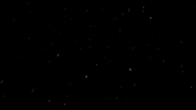 shot of campfire particles moving in air at night