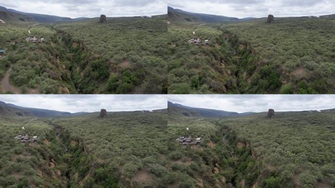 坦桑尼亚的地狱之门峡谷和植被