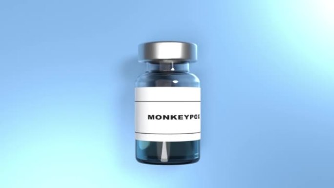 4k分辨率的蓝色背景猴痘疫苗