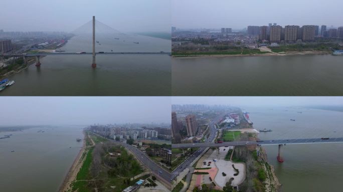 [4K]航拍素材.安庆长江大桥