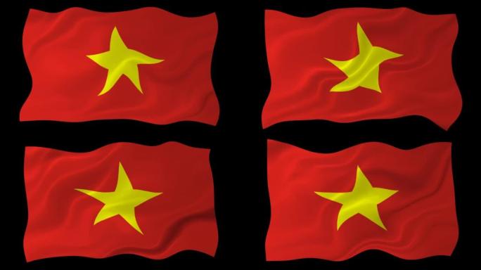 越南国旗波浪形国旗动画