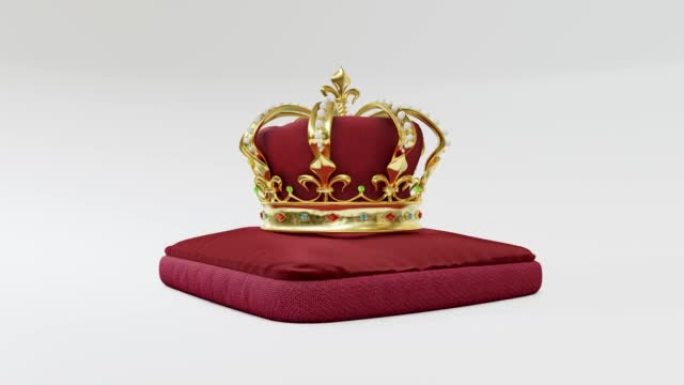 王室坐垫上的女王或王冠。