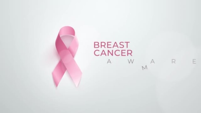 乳腺癌意识月循环动画。