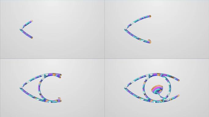 4k眼图标人工智能动画