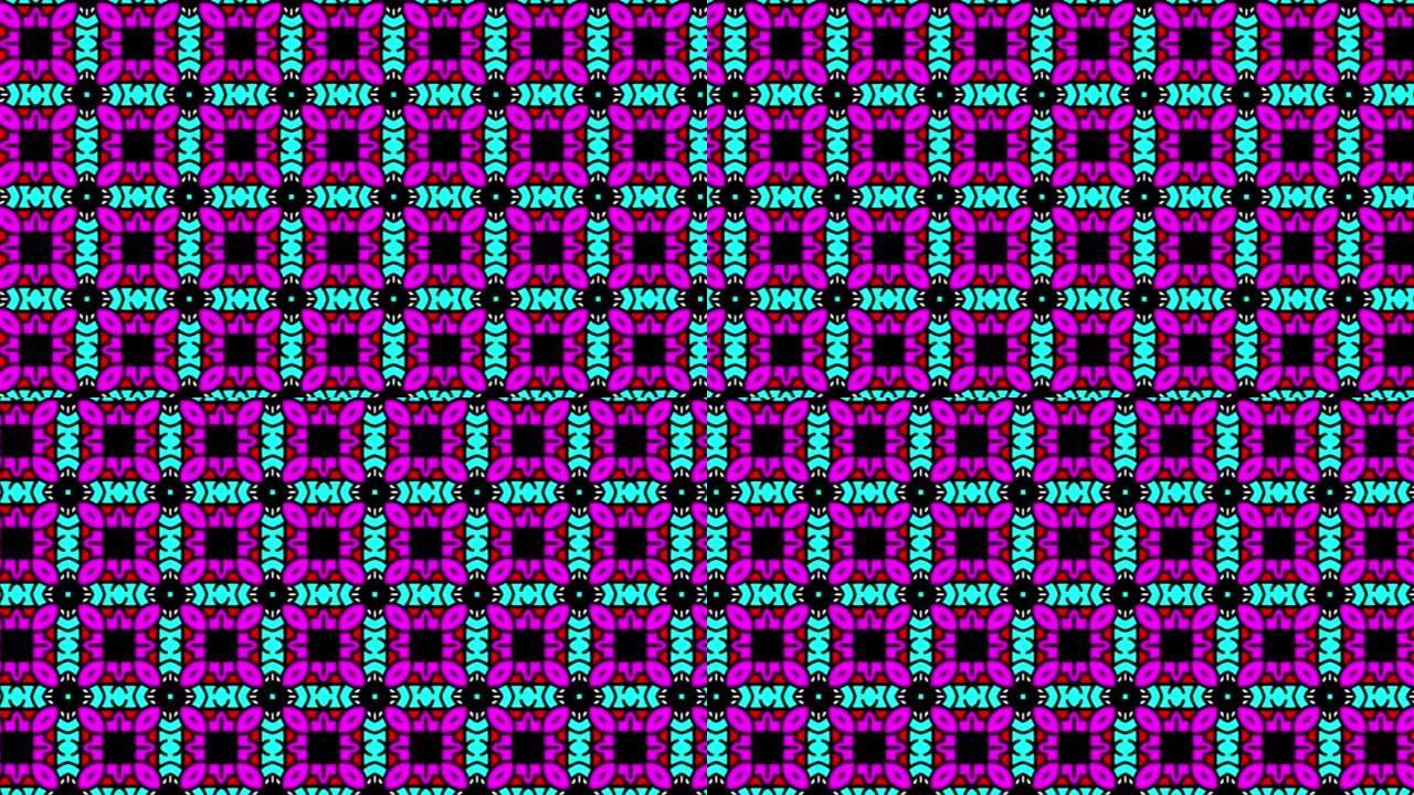 明亮的彩色纸张布局的计算机动画，向左滑动。运动图形。室内装饰。