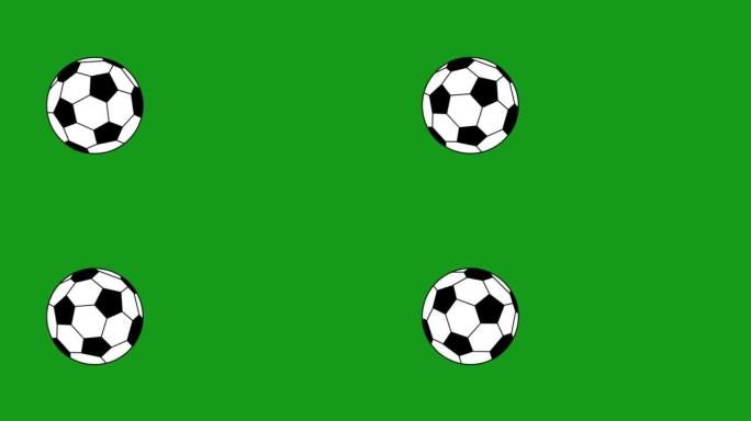 旋转足球绿屏运动图形
