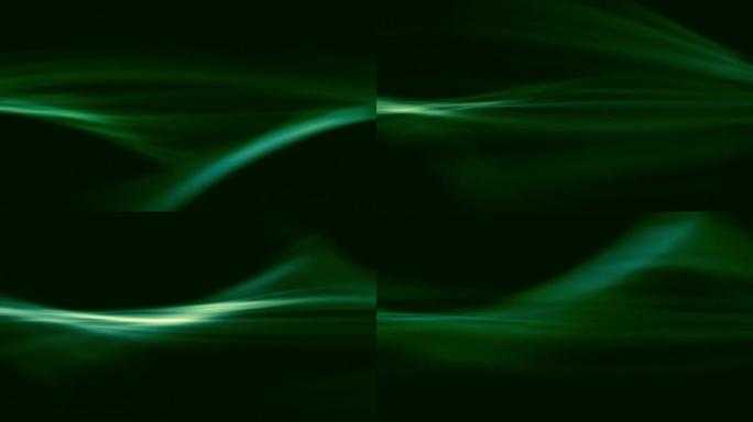 抽象模糊深绿色黄光展示和横幅循环背景