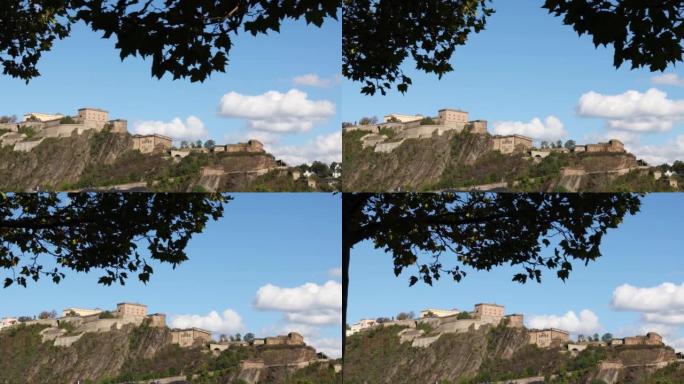 德国科布伦茨著名的埃伦布瑞特城堡4k 30fps视频
