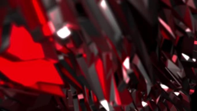 4k红色钻石宝石矿山隧道背景循环股票视频