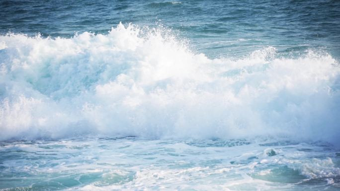 大海海浪升格慢镜头特写