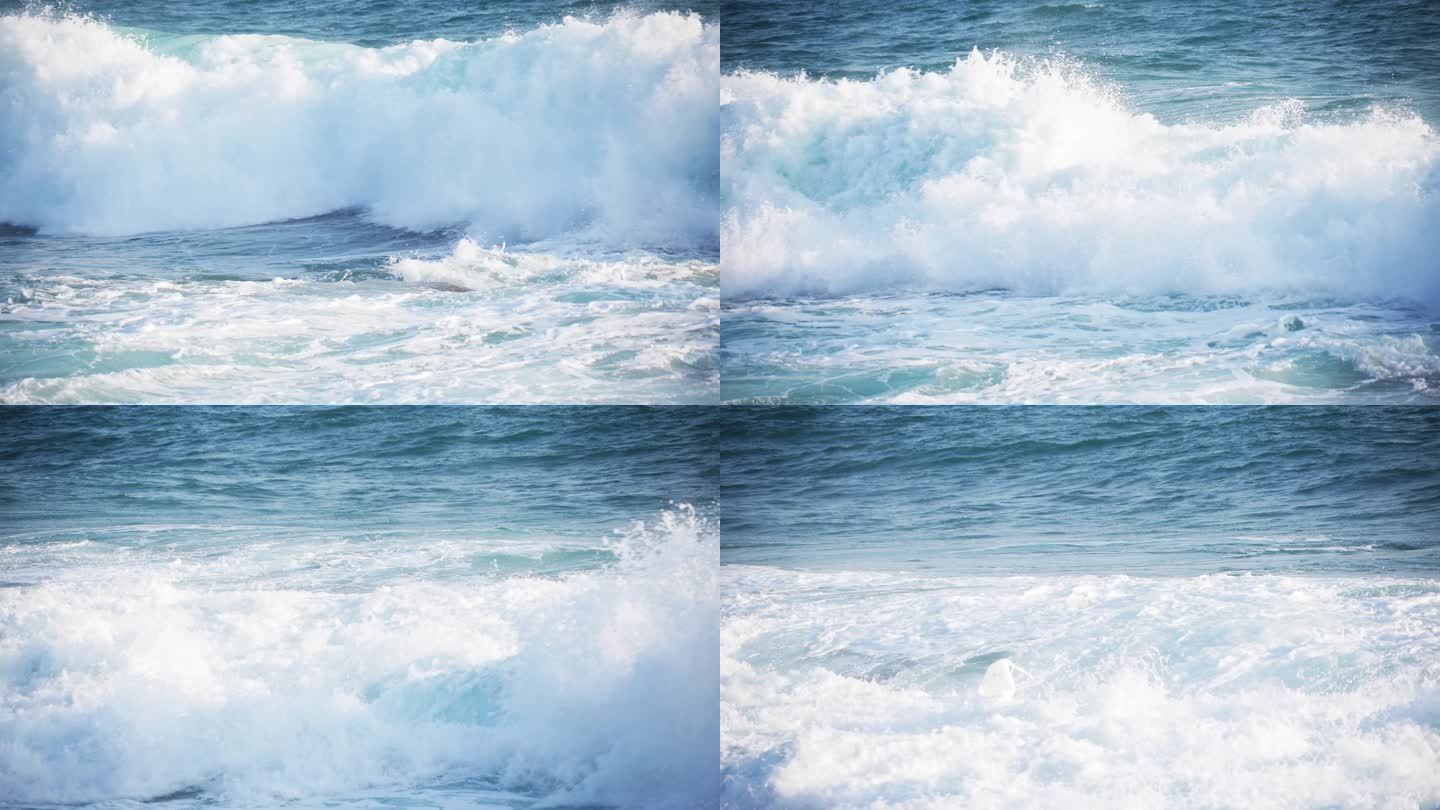 大海海浪升格慢镜头特写