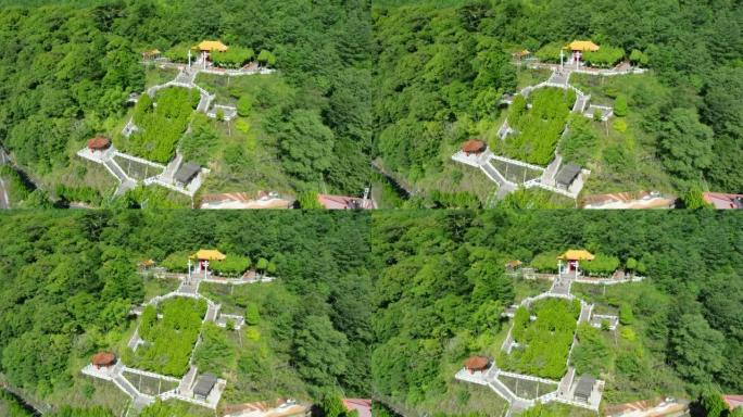 台湾南渡岛公路长青神社鸟瞰图。