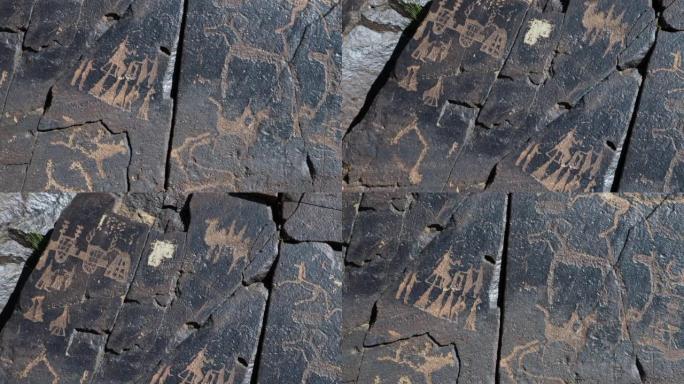在蒙古南部戈壁沙漠地区发现的古老的khavts步态岩画可以追溯到8000年前