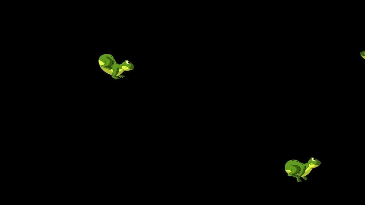 小绿青蛙跳跃阿尔法伴侣