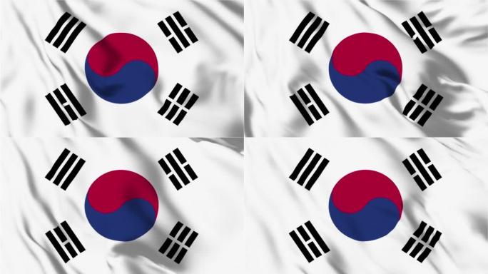 韩国国旗循环可4K分辨率