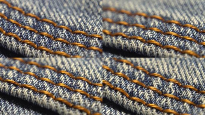深色牛仔裤蓝色牛仔裤纹理背景。细节和高分辨率的织物纹理。牛仔布的特写。