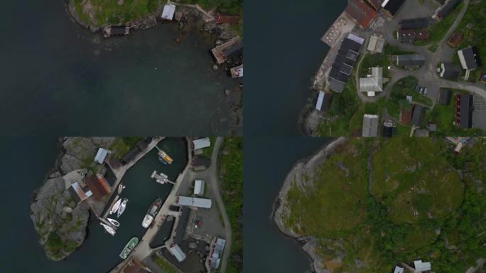 无人驾驶飞机在挪威罗弗敦群岛的努斯峡湾