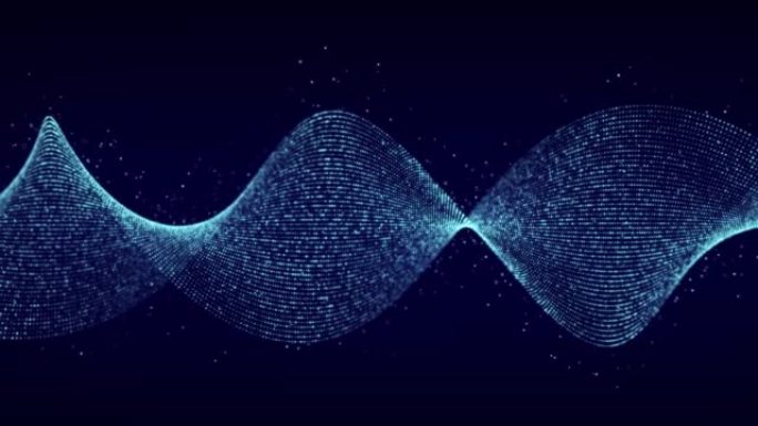 未来派动态旋转数字波。抽象纳米技术流程。科学背景概念。3D渲染。