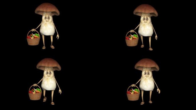 蘑菇蔬菜循环阿尔法通道