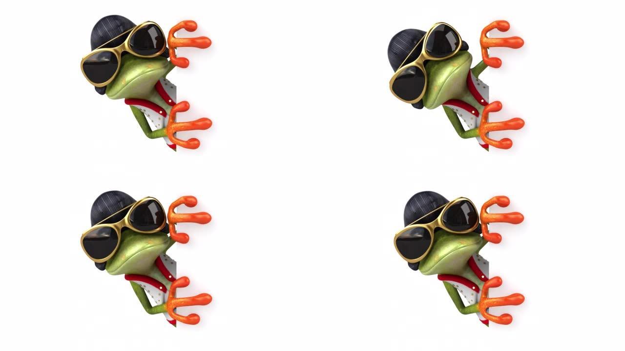 有趣的青蛙摇杆3D卡通动画
