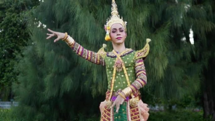 Khon表演艺术表演娱乐舞蹈公园传统服装