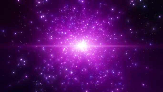 无缝循环，粉色紫色尘埃粒子爆炸，光线光束效果。