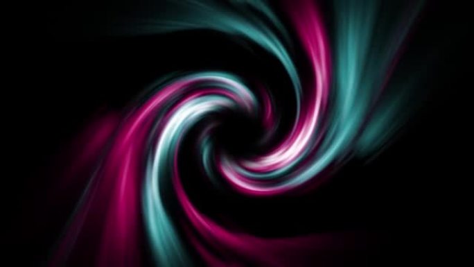 虫洞黑洞粉色蓝色漩涡漩涡动画。五颜六色的隧道灯。未来主义抽象背景。光速、时空串。无缝螺旋。发光螺旋圈