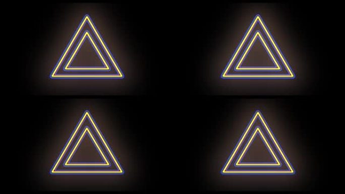 霓虹三角形几何图案