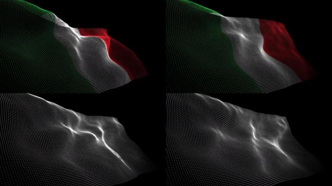 Digital Flag of Italy overlay