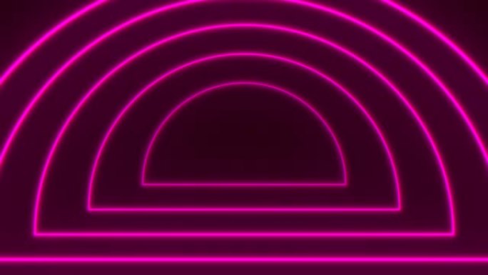 Pink neon tunnel on black gradient