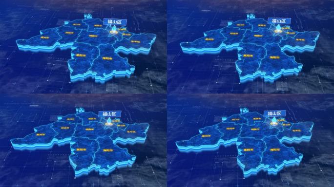 烟台市福山区蓝色三维科技区位地图