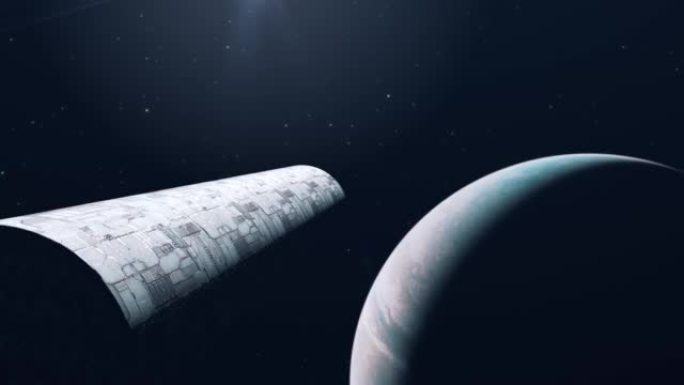 圆柱形飞船由木星进入太阳系