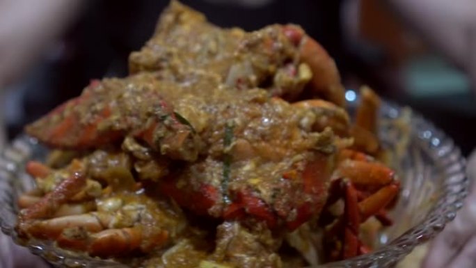 Singapore famous dish chilli crab Homemade seafood