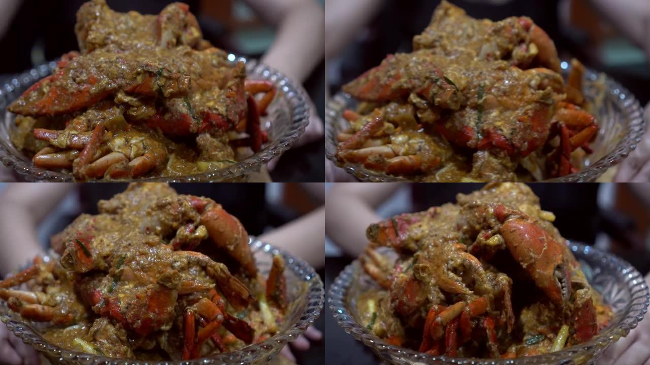Singapore famous dish chilli crab Homemade seafood