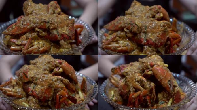 Singapore famous dish chilli crab Homemade seafood