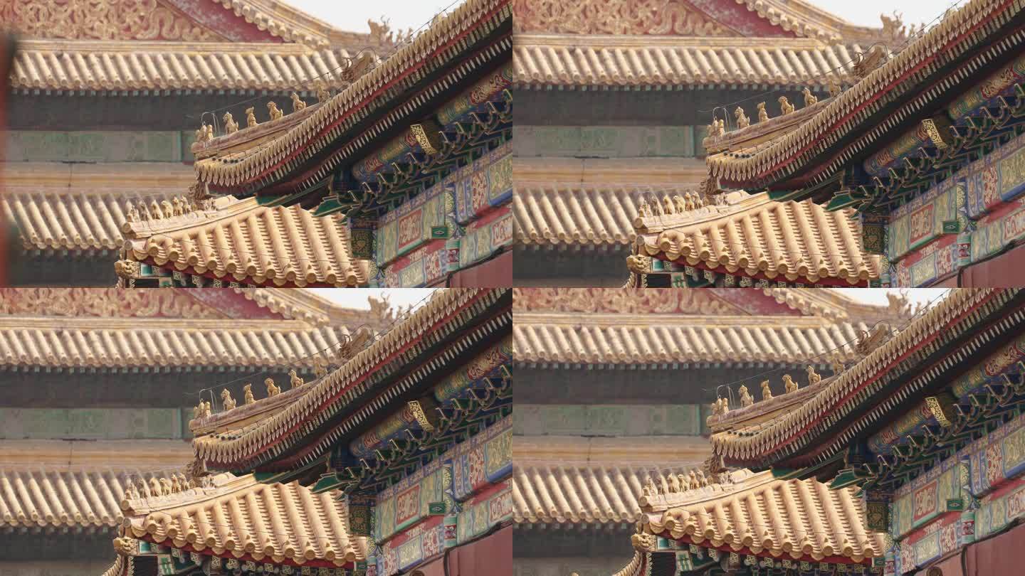 北京故宫博物院内屋顶
