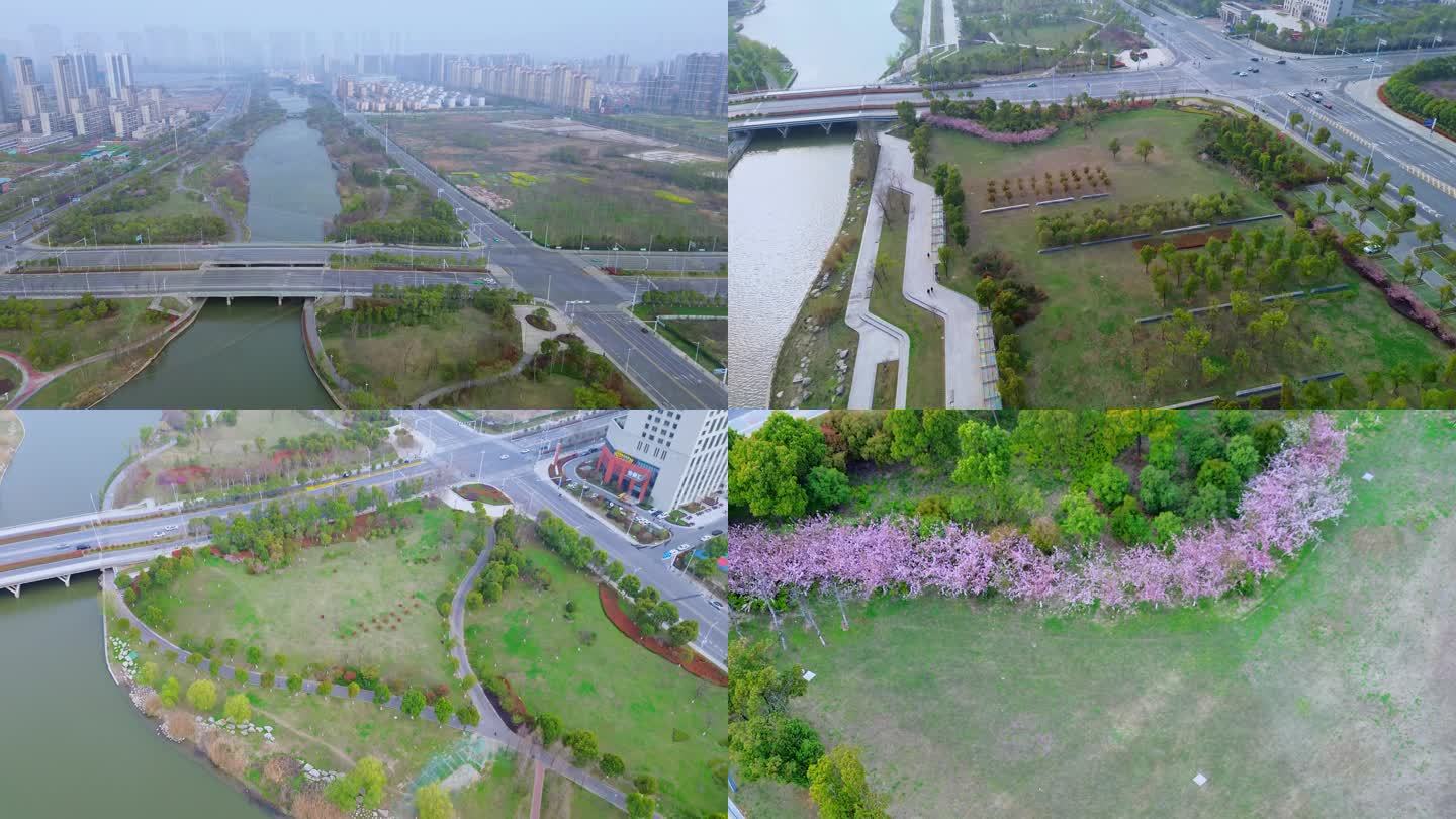 4K航拍短片.安庆康熙河景观带