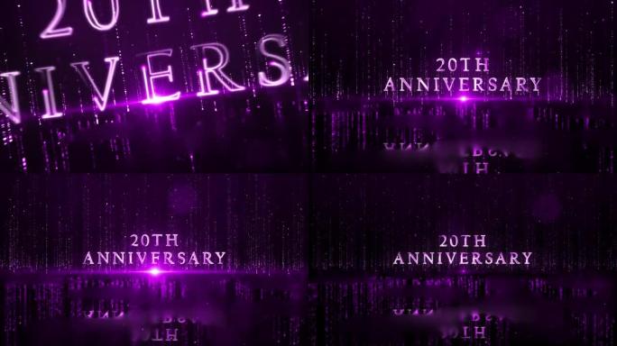 20周年快乐，日期庆典，周年纪念，20号紫色