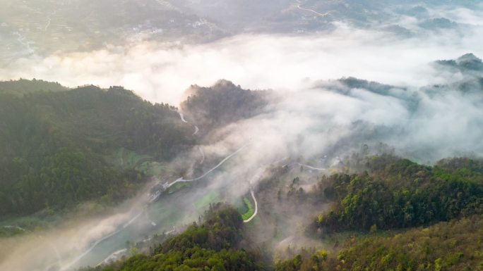 山间云雾 延时