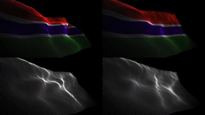 冈比亚数字国旗覆盖