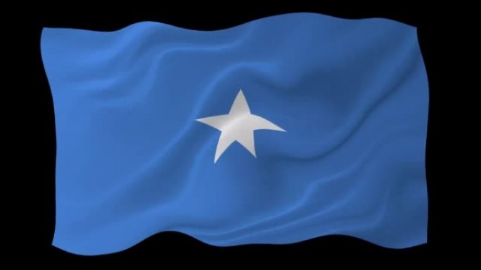 索马里国旗波浪形国旗动画