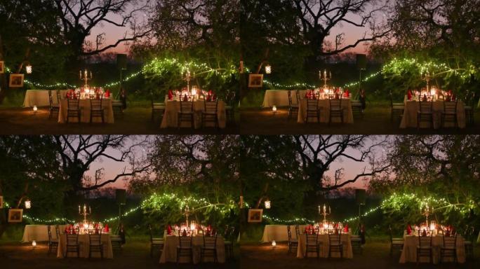 Outdoor African Safari Candle light bush dinner se