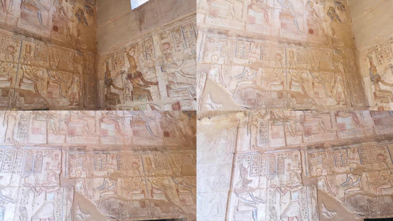 Theban墓地之一的古代Deir el-Medina遗址