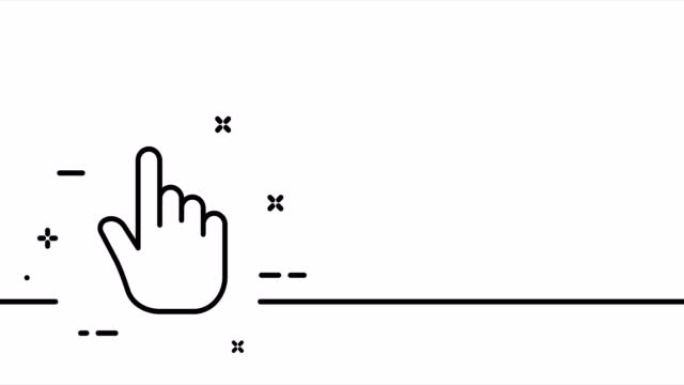食指。食指，高高，向上，末端，欢迎，敬礼，向上，挥手。手势为聋人的概念。一条线绘制动画。运动设计。动