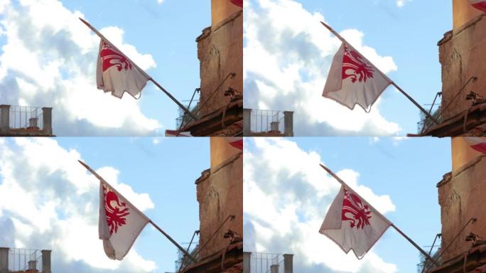 佛罗伦萨百合旗，意大利老城旗