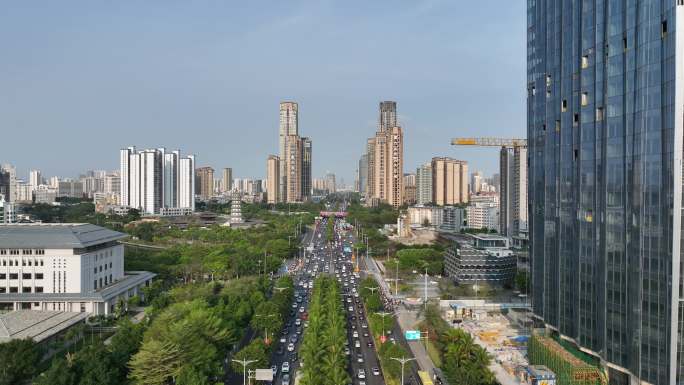 海口市国兴大道建筑群航拍